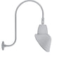 RAB GN3LED13NAC11S 13W LED Gooseneck Cone Shade with Upcurve 30" High, 25" from Wall Goose Arm, 4000K Color Temperature (Neutral), Flood Reflector, 11" Angled Cone Shade, Silver Finish