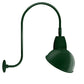 RAB GN3LED13NADG 13W LED Gooseneck Dome Shade with Upcurve 30" High, 25" from Wall Goose Arm, 4000K (Neutral), Flood Reflector, 15" Angled Dome Shade, Hunter Green Finish