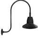 RAB GN3LED13NRSTB 13W LED Gooseneck Straight Shade with Upcurve 30" High, 25" from Wall Goose Arm, 4000K (Neutral), Rectangular Reflector, 15" Straight Shade, Black Finish
