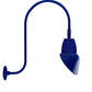 RAB GN3LED13NSAC11BL 13W LED Gooseneck Cone Shade with Upcurve 30" High, 25" from Wall Goose Arm, 4000K Color Temperature (Neutral), Spot Reflector, 11" Angled Cone Shade, Royal Blue Finish