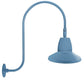RAB GN3LED13NSSTLB 13W LED Gooseneck Straight Shade with Upcurve 30" High, 25" from Wall Goose Arm, 4000K (Neutral), Spot Reflector, 15" Straight Shade, Light Blue Finish