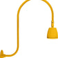 RAB RAB-GN3LED26NRYL 26W LED Gooseneck No Shade with Upcurve 30" High, 25" from Wall Goose Arm 4000K (Neutral), Rectangular Reflector, Yellow Finish