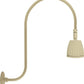 RAB RAB-GN3LED26NSI 26W LED Gooseneck No Shade with Upcurve 30" High, 25" from Wall Goose Arm 4000K (Neutral), Spot Reflector, Ivory Finish
