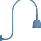 RAB RAB-GN3LED26NSLB 26W LED Gooseneck No Shade with Upcurve 30" High, 25" from Wall Goose Arm 4000K (Neutral), Spot Reflector, Light Blue Finish