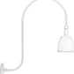 RAB RAB-GN3LED26NW 26W LED Gooseneck No Shade with Upcurve 30" High, 25" from Wall Goose Arm 4000K (Neutral), Flood Reflector, White Finish