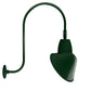 RAB GN3LED26YSACG 26W LED Gooseneck Cone Shade with Upcurve 30" High, 25" from Wall Goose Arm, 3000K Color Temperature (Warm), Spot Reflector, 15" Angled Cone Shade, Hunter Green Finish