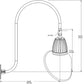 RAB GN3LED26YSACG 26W LED Gooseneck Cone Shade with Upcurve 30" High, 25" from Wall Goose Arm, 3000K Color Temperature (Warm), Spot Reflector, 15" Angled Cone Shade, Hunter Green Finish