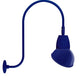 RAB GN3LED26YSAD11BL 26W LED Gooseneck Dome Shade with Upcurve 30" High, 25" from Wall Goose Arm, 3000K (Warm), Spot Reflector, 11" Angled Dome Shade, Royal Blue Finish