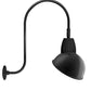 RAB GN3LED26YSADB 26W LED Gooseneck Dome Shade with Upcurve 30" High, 25" from Wall Goose Arm, 3000K (Warm), Spot Reflector, 15" Angled Dome Shade, Black Finish