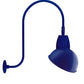 RAB GN3LED26YSADBL 26W LED Gooseneck Dome Shade with Upcurve 30" High, 25" from Wall Goose Arm, 3000K (Warm), Spot Reflector, 15" Angled Dome Shade, Royal Blue Finish