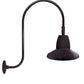 RAB GN3LED26YST11A 26W LED Gooseneck Straight Shade with Upcurve 30" High, 25" from Wall Goose Arm, 3000K (Warm), Flood Reflector, 11" Straight Shade, Bronze Finish