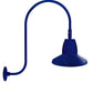 RAB GN3LED26YST11BL 26W LED Gooseneck Straight Shade with Upcurve 30" High, 25" from Wall Goose Arm, 3000K (Warm), Flood Reflector, 11" Straight Shade, Royal Blue Finish