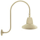 RAB GN3LED26YST11I 26W LED Gooseneck Straight Shade with Upcurve 30" High, 25" from Wall Goose Arm, 3000K (Warm), Flood Reflector, 11" Straight Shade, Ivory Finish
