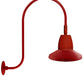 RAB GN3LED26YST11R 26W LED Gooseneck Straight Shade with Upcurve 30" High, 25" from Wall Goose Arm, 3000K (Warm), Flood Reflector, 11" Straight Shade, Red Finish