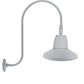 RAB GN3LED26YST11S 26W LED Gooseneck Straight Shade with Upcurve 30" High, 25" from Wall Goose Arm, 3000K (Warm), Flood Reflector, 11" Straight Shade, Silver Finish