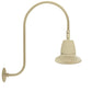 RAB GN3LED26YSTI 26W LED Gooseneck Straight Shade with Upcurve 30" High, 25" from Wall Goose Arm, 3000K (Warm), Flood Reflector, 15" Straight Shade, Ivory Finish