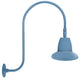 RAB GN3LED26YSTLB 26W LED Gooseneck Straight Shade with Upcurve 30" High, 25" from Wall Goose Arm, 3000K (Warm), Flood Reflector, 15" Straight Shade, Light Blue Finish