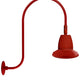 RAB GN3LED26YSTR 26W LED Gooseneck Straight Shade with Upcurve 30" High, 25" from Wall Goose Arm, 3000K (Warm), Flood Reflector, 15" Straight Shade, Red Finish