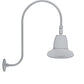 RAB GN3LED26YSTS 26W LED Gooseneck Straight Shade with Upcurve 30" High, 25" from Wall Goose Arm, 3000K (Warm), Flood Reflector, 15" Straight Shade, Silver Finish
