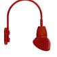 RAB GN4LED13NAD11R 13W LED Gooseneck Dome Shade with Wall 20" High, 19" from Wall Goose Arm, 4000K (Neutral), Flood Reflector, 11" Angled Dome Shade, Red Finish