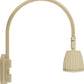 RAB GN4LED13NI 26W LED Gooseneck No Shade with Wall 20" High, 19" from Wall Goose Arm, 4000K (Neutral), Flood Reflector, Ivory Finish