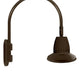 RAB GN4LED13NRST11BWN 13W LED Gooseneck Straight Shade with Wall 20" High, 19" from Wall Goose Arm, 4000K (Neutral), Rectangular Reflector, 11" Straight Shade, Brown Finish