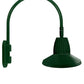 RAB GN4LED13NRSTG 13W LED Gooseneck Straight Shade with Wall 20" High, 19" from Wall Goose Arm, 4000K (Neutral), Rectangular Reflector, 15" Straight Shade, Hunter Green Finish