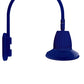 RAB GN4LED13NSST11BL 13W LED Gooseneck Straight Shade with Wall 20" High, 19" from Wall Goose Arm, 4000K (Neutral), Spot Reflector, 11" Straight Shade, Royal Blue Finish