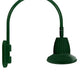 RAB GN4LED13NST11G 13W LED Gooseneck Straight Shade with Wall 20" High, 19" from Wall Goose Arm, 4000K (Neutral), Flood Reflector, 11" Straight Shade, Hunter Green Finish