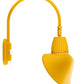 RAB GN4LED13YACYL 13W LED Gooseneck Cone Shade with Wall 20" High, 19" from Wall Goose Arm, 3000K Color Temperature (Warm), Flood Reflector, 15" Angled Cone Shade, Yellow Finish