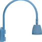 RAB GN4LED13YLB 26W LED Gooseneck No Shade with Wall 20" High, 19" from Wall Goose Arm, 3000K (Warm), Flood Reflector, Light Blue Finish