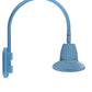 RAB GN4LED13YST11LB 13W LED Gooseneck Straight Shade with Wall 20" High, 19" from Wall Goose Arm, 3000K (Warm), Flood Reflector, 11" Straight Shade, Light Blue Finish