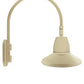 RAB GN4LED13YSTI 13W LED Gooseneck Straight Shade with Wall 20" High, 19" from Wall Goose Arm, 3000K (Warm), Flood Reflector, 15" Straight Shade, Ivory Finish