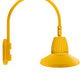 RAB GN4LED13YSTYL 13W LED Gooseneck Straight Shade with Wall 20" High, 19" from Wall Goose Arm, 3000K (Warm), Flood Reflector, 15" Straight Shade, Yellow Finish