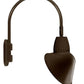 RAB GN4LED26NACBWN 26W LED Gooseneck Cone Shade with Wall 20" High, 19" from Wall Goose Arm, 4000K Color Temperature (Neutral), Flood Reflector, 15" Angled Cone Shade, Brown Finish