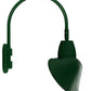RAB GN4LED26NACG 26W LED Gooseneck Cone Shade with Wall 20" High, 19" from Wall Goose Arm, 4000K Color Temperature (Neutral), Flood Reflector, 15" Angled Cone Shade, Hunter Green Finish
