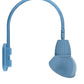 RAB GN4LED26NAD11LB 26W LED Gooseneck Dome Shade with Wall 20" High, 19" from Wall Goose Arm, 4000K (Neutral), Flood Reflector, 11" Angled Dome Shade, Light Blue Finish