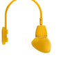 RAB GN4LED26NAD11YL 26W LED Gooseneck Dome Shade with Wall 20" High, 19" from Wall Goose Arm, 4000K (Neutral), Flood Reflector, 11" Angled Dome Shade, Yellow Finish