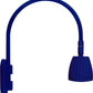 RAB GN4LED26NSBL 26W LED Gooseneck No Shade with Wall 20" High, 19" from Wall Goose Arm, 4000K (Neutral), Spot Reflector, Royal Blue Finish
