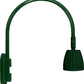 RAB GN4LED26NSG 26W LED Gooseneck No Shade with Wall 20" High, 19" from Wall Goose Arm, 4000K (Neutral), Spot Reflector, Hunter Green Finish