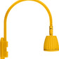 RAB GN4LED26NSYL 26W LED Gooseneck No Shade with Wall 20" High, 19" from Wall Goose Arm, 4000K (Neutral), Spot Reflector, Yellow Finish