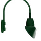RAB GN4LED26YAC11G 26W LED Gooseneck Cone Shade with Wall 20" High, 19" from Wall Goose Arm, 3000K Color Temperature (Warm), Flood Reflector, 11" Angled Cone Shade, Hunter Green Finish