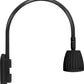 RAB GN4LED26YB 26W LED Gooseneck No Shade with Wall 20" High, 19" from Wall Goose Arm, 3000K (Warm), Flood Reflector, Black Finish
