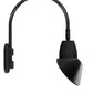RAB GN4LED26YRAC11B 26W LED Gooseneck Cone Shade with Wall 20" High, 19" from Wall Goose Arm, 3000K Color Temperature (Warm), Rectangular Reflector, 11" Angled Cone Shade, Black Finish