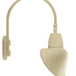 RAB GN4LED26YRACI 26W LED Gooseneck Cone Shade with Wall 20" High, 19" from Wall Goose Arm, 3000K Color Temperature (Warm), Rectangular Reflector, 15" Angled Cone Shade, Ivory Finish