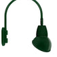 RAB GN4LED26YSAD11G 26W LED Gooseneck Dome Shade with Wall 20" High, 19" from Wall Goose Arm, 3000K (Warm), Spot Reflector, 11" Angled Dome Shade, Hunter Green Finish