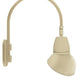 RAB GN4LED26YSAD11I 26W LED Gooseneck Dome Shade with Wall 20" High, 19" from Wall Goose Arm, 3000K (Warm), Spot Reflector, 11" Angled Dome Shade, Ivory Finish