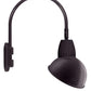 RAB GN4LED26YSADA 26W LED Gooseneck Dome Shade with Wall 20" High, 19" from Wall Goose Arm, 3000K (Warm), Spot Reflector, 15" Angled Dome Shade, Bronze Finish