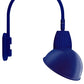 RAB GN4LED26YSADBL 26W LED Gooseneck Dome Shade with Wall 20" High, 19" from Wall Goose Arm, 3000K (Warm), Spot Reflector, 15" Angled Dome Shade, Royal Blue Finish