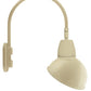 RAB GN4LED26YSADI 26W LED Gooseneck Dome Shade with Wall 20" High, 19" from Wall Goose Arm, 3000K (Warm), Spot Reflector, 15" Angled Dome Shade, Ivory Finish